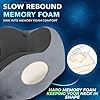 Travel Neck Pillow Memory Foam with Eye Mask and Bag (3 in 1 Combo)